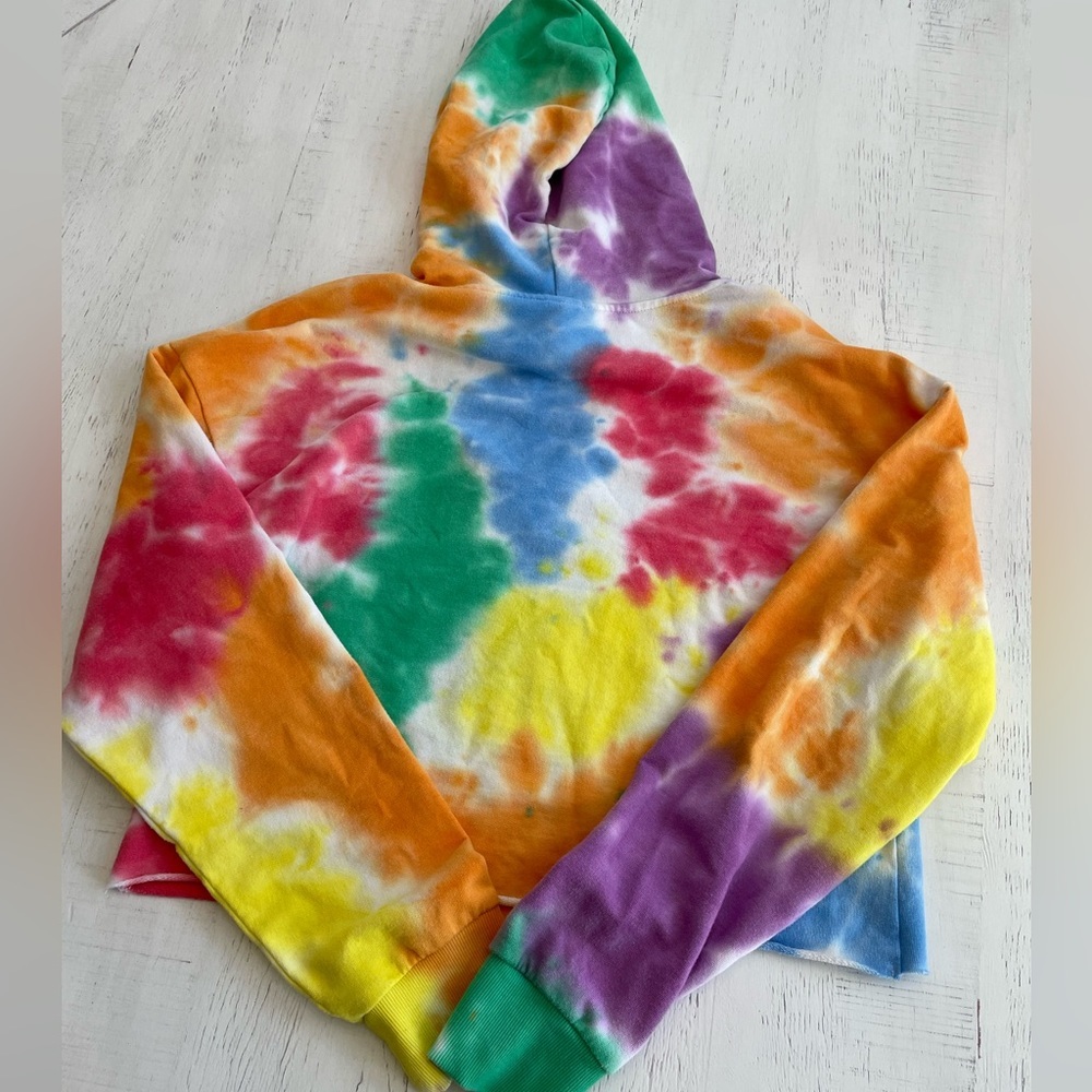 Tie dye hoodie women’s crop top size small - Picture 6 of 7